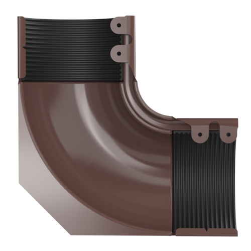 ТЕХНОНИКОЛЬ Металлическая водосточная система Стандарт, внутренний угол 90°, коричневый
