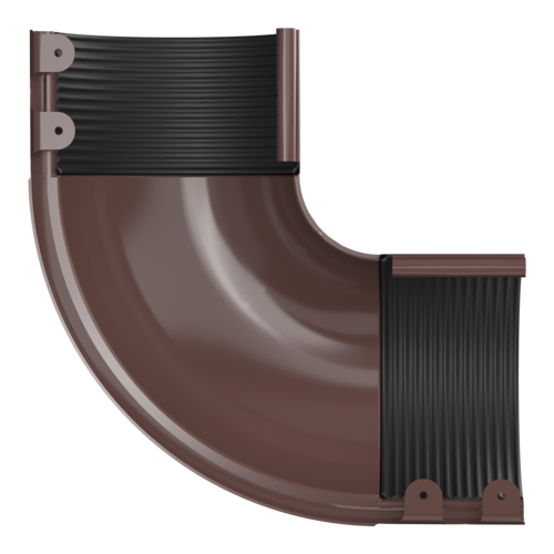 ТЕХНОНИКОЛЬ Металлическая водосточная система Стандарт, внешний угол 90°, коричневый