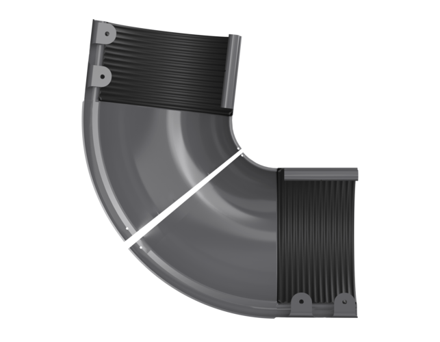 ТЕХНОНИКОЛЬ Металлическая водосточная система, угол внешний, регулируемый 100 -165°, графитово-серый